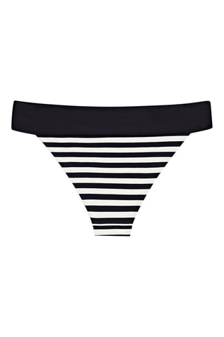 Bas de bikini rayures - Noir et blanc