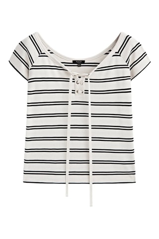 Top en cuir de mouton - Blanc