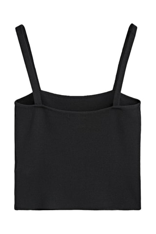 Top en maille à bretelles - Noir