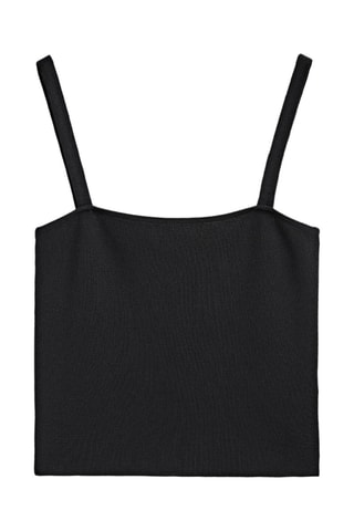 Top en maille à bretelles - Noir