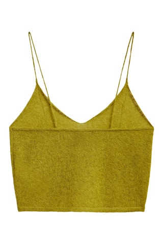 Top en maille à bretelles - Vert olive