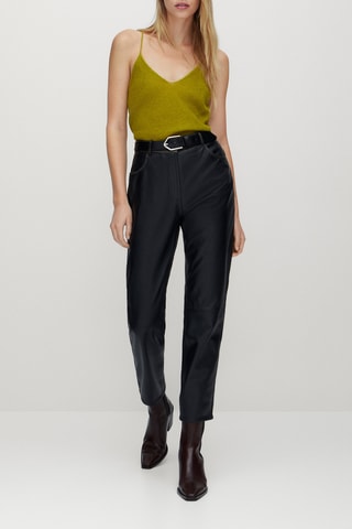 Top en maille à bretelles - Vert olive