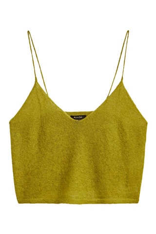Top en maille à bretelles - Vert olive