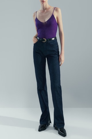 Top en maille à bretelles - Violet