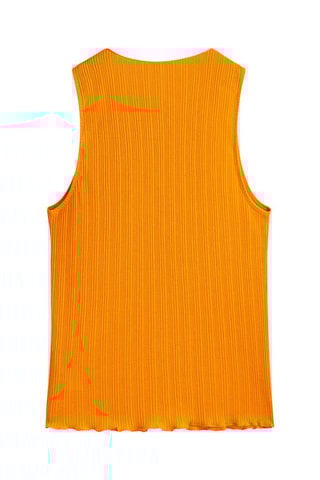 Top texturé détail couture au centre - Orange