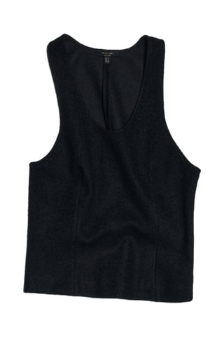 Top noir sans manches texturé - Noir