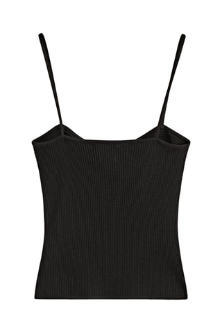 Top bustier côtelé - Noir