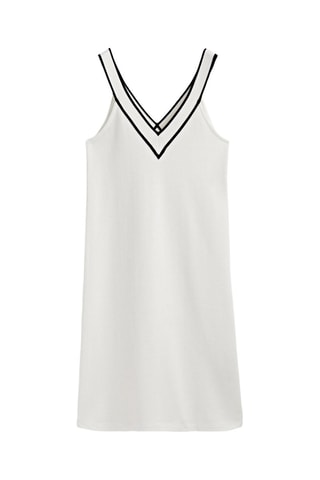 Robe droite en laine - Blanc