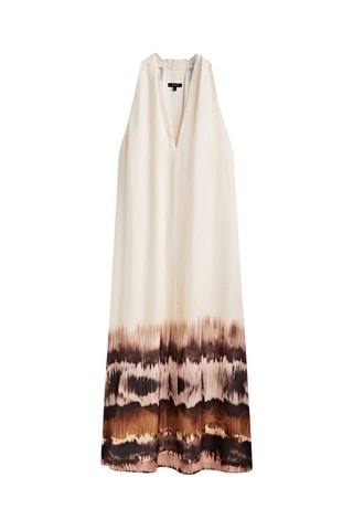 Robe trapèze en laine - Ecru