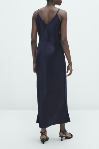 Robe nuisette satinée - Noir