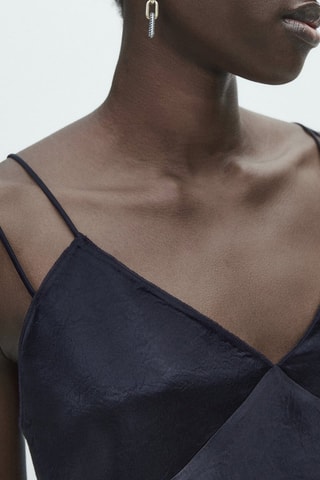 Robe nuisette satinée - Noir