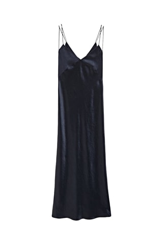 Robe nuisette satinée - Noir