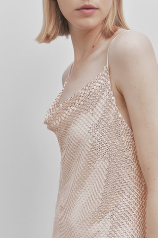 Jurk van pailletten met smalle bandjes - Studio - Roze
