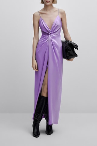 Jurk met V-hals - Studio - Lichtpaars