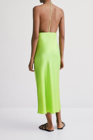Satijnen Jurk Amerikaanse Hals - Lichtgroen