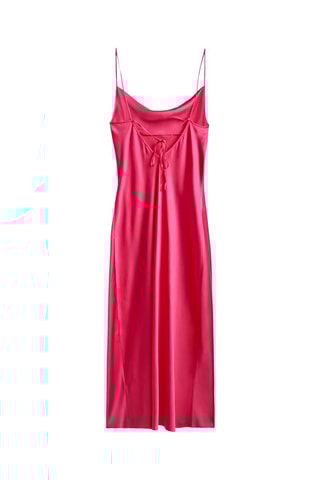 Satijnen Fuchsia Jurk - Fuchsia