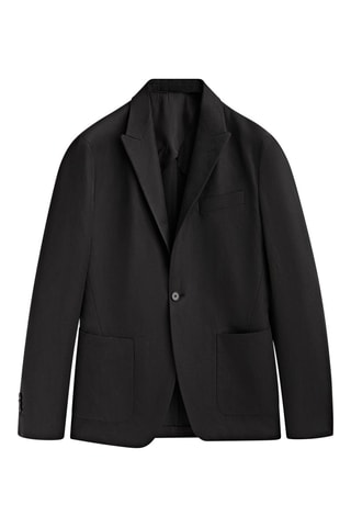 Veste de costume avec du coton et du lin - Studio - Noir