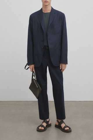 Veste de costume popeline - Studio - Bleu marine