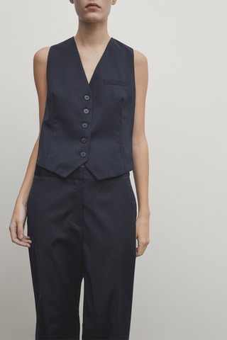 Gilet costume - Bleu marine