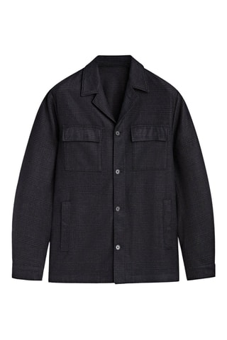 Surchemise en laine et cachemire - Bleu marine