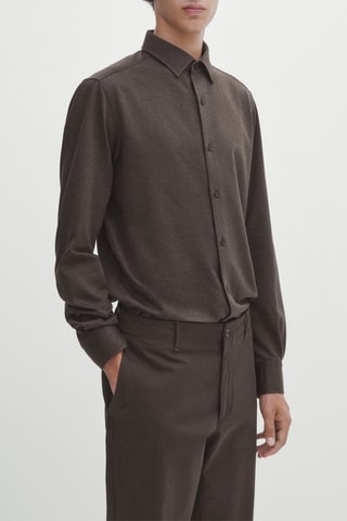 Chemise slim - Marron