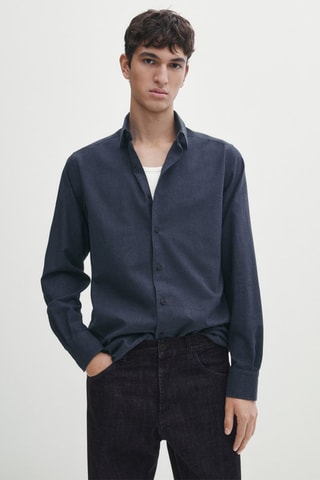 Chemise slim - Bleu marine
