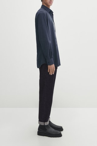 Chemise slim - Bleu marine