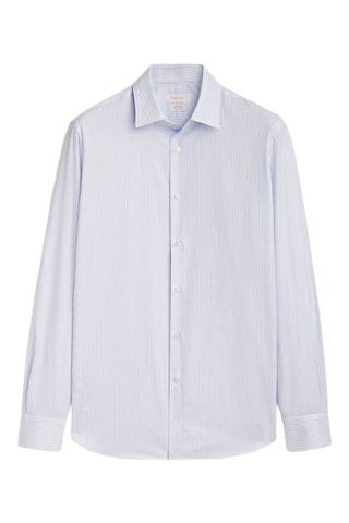 Chemise slim en laine - Ciel