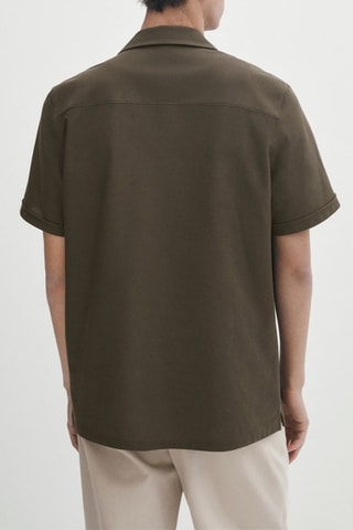 Chemise en cuir de mouton - Kaki