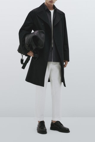 Chemise en coton relaxed fit poche - Studio - Anthracite