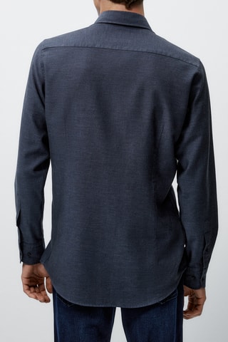 Chemise oxford en coton slim fit - Bleu marine