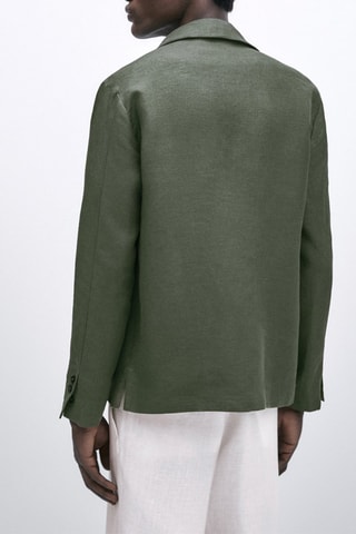 Surchemise 100% lin avec poches - Studio - Vert