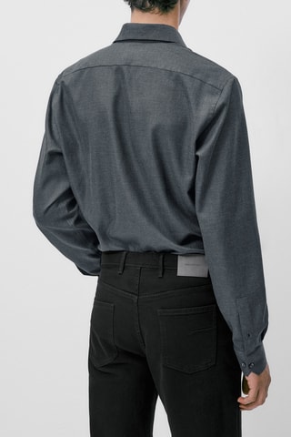 Chemise pied-de-poule slim fit - Gris