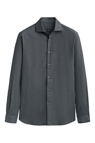 Chemise pied-de-poule slim fit - Gris