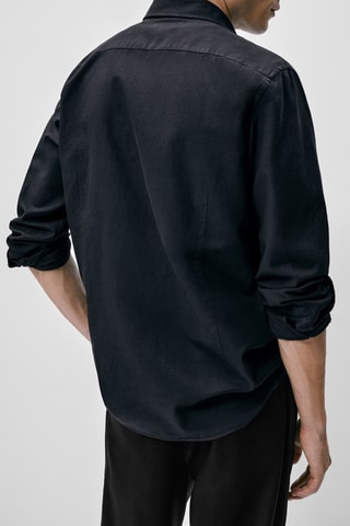 Chemise bleu encre carreaux slim fit - Anthracite