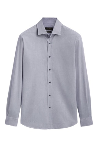 Chemise pied-de-poule slim fit - Gris