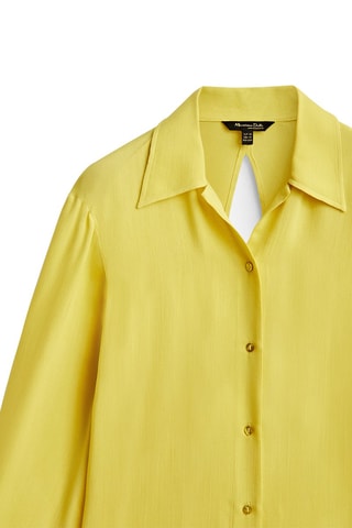 Chemisier fendu nœud dos - Vert citron