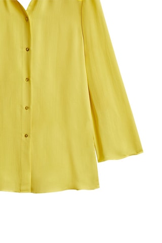 Chemisier fendu nœud dos - Vert citron