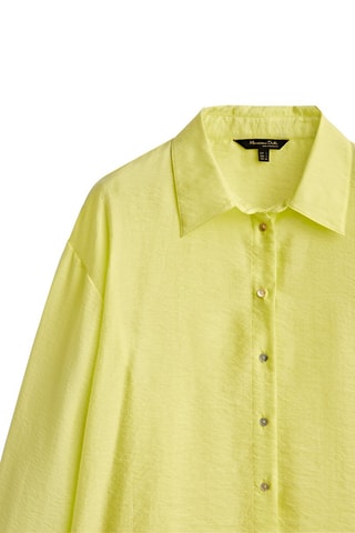 Chemisier fluide détail dos - Jaune