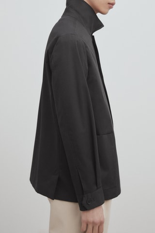 Surchemise mélange de coton - Noir