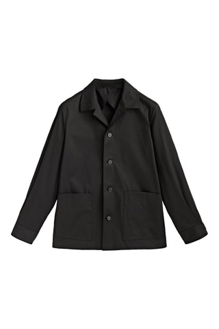 Surchemise mélange de coton - Noir