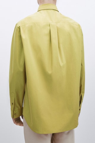 Chemise en coton relaxed fit poche - Studio - Jaune