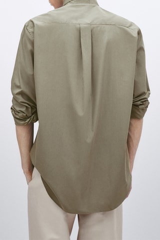 Chemise en coton relaxed fit poche - Studio - Kaki