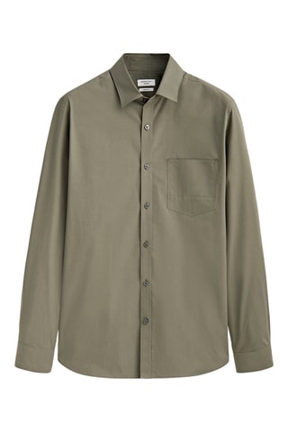 Chemise en coton relaxed fit poche - Studio - Kaki