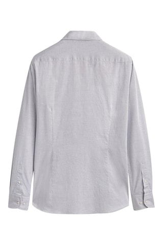 Chemise oxford gaufrée slim fit - Gris