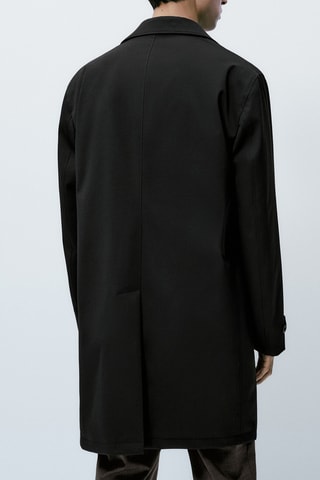 Trench avec de la laine - Noir