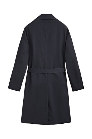 Trench croisé avec ceinture - Studio - Bleu marine