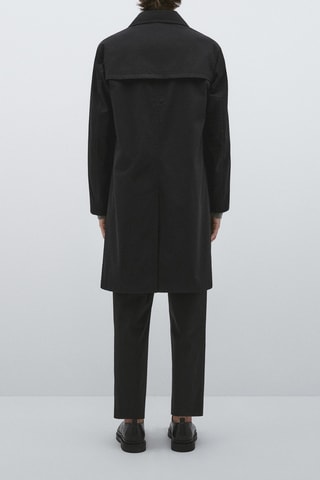 Trench noir en coton - Studio