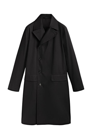 Trench noir en coton - Studio