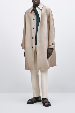 Trench en coton volume - Studio - Ecru